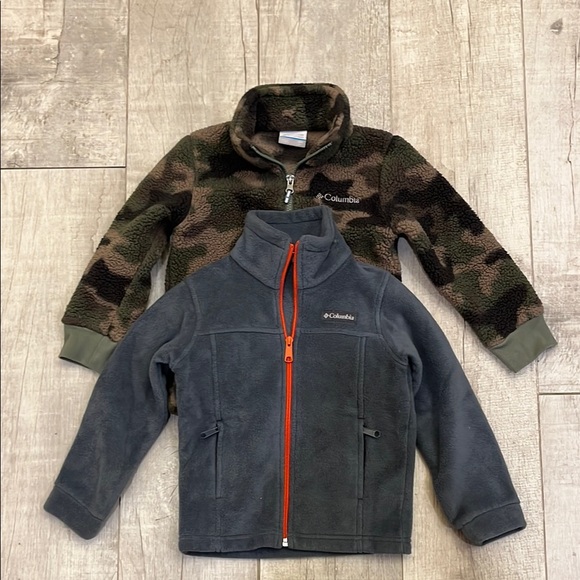 Columbia Camouflage GrayFleece‎ Jackets Size 4/5 Bundle of Two